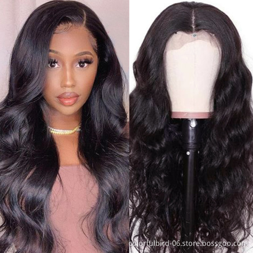 Water Wave Human Hair Wig Closure Wig for Black Women Lace Front 6*6 Wig perruques-naturel cheveux human
